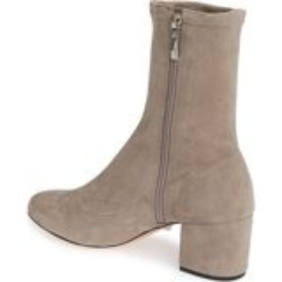 NIB SCHUTZ WOMENS MID CALF BEIGE LUPE STRETCH LEATHER BOOTS IN BRUSH TAN… - Picture 4 of 16